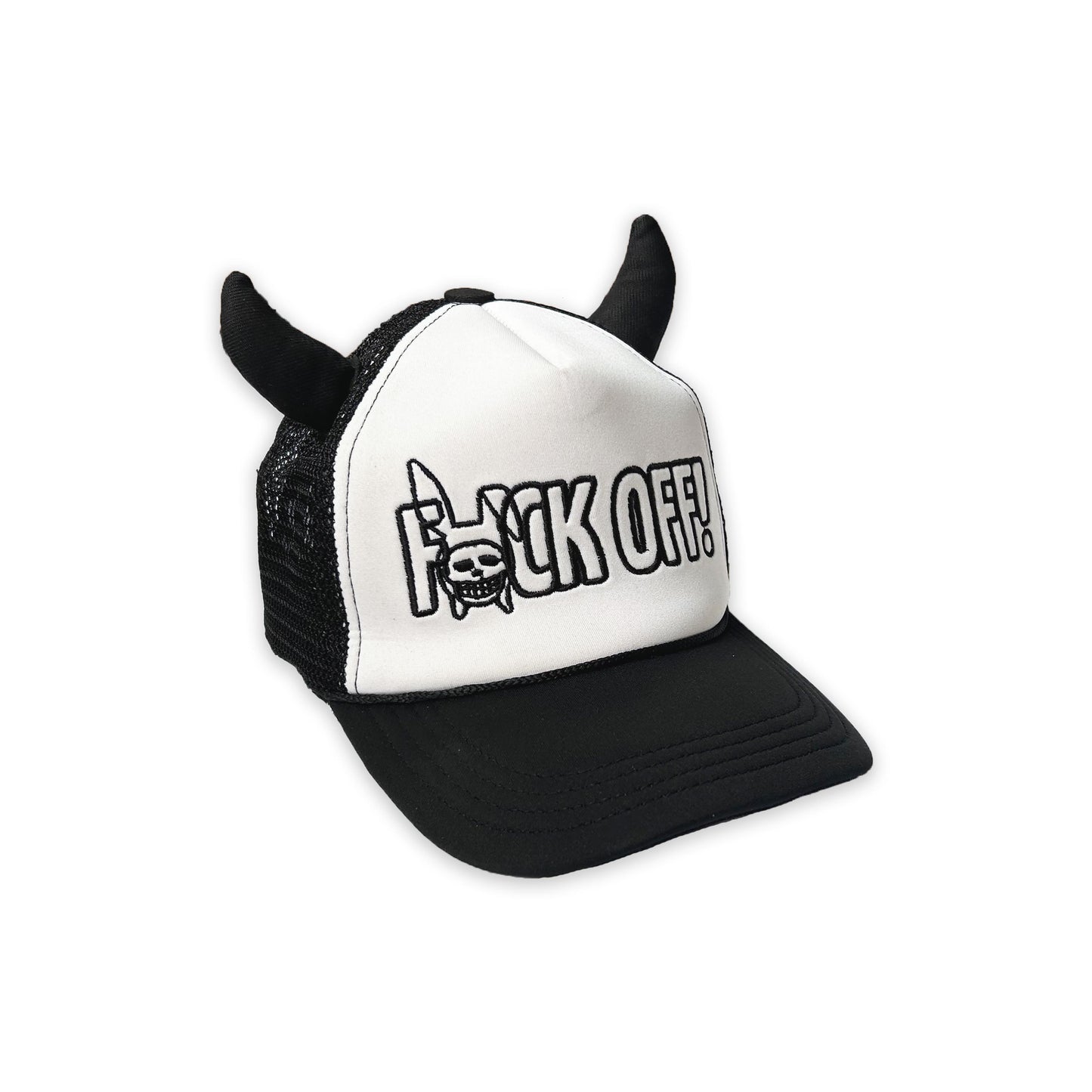 F OFF Demon Trucker Hat in Black