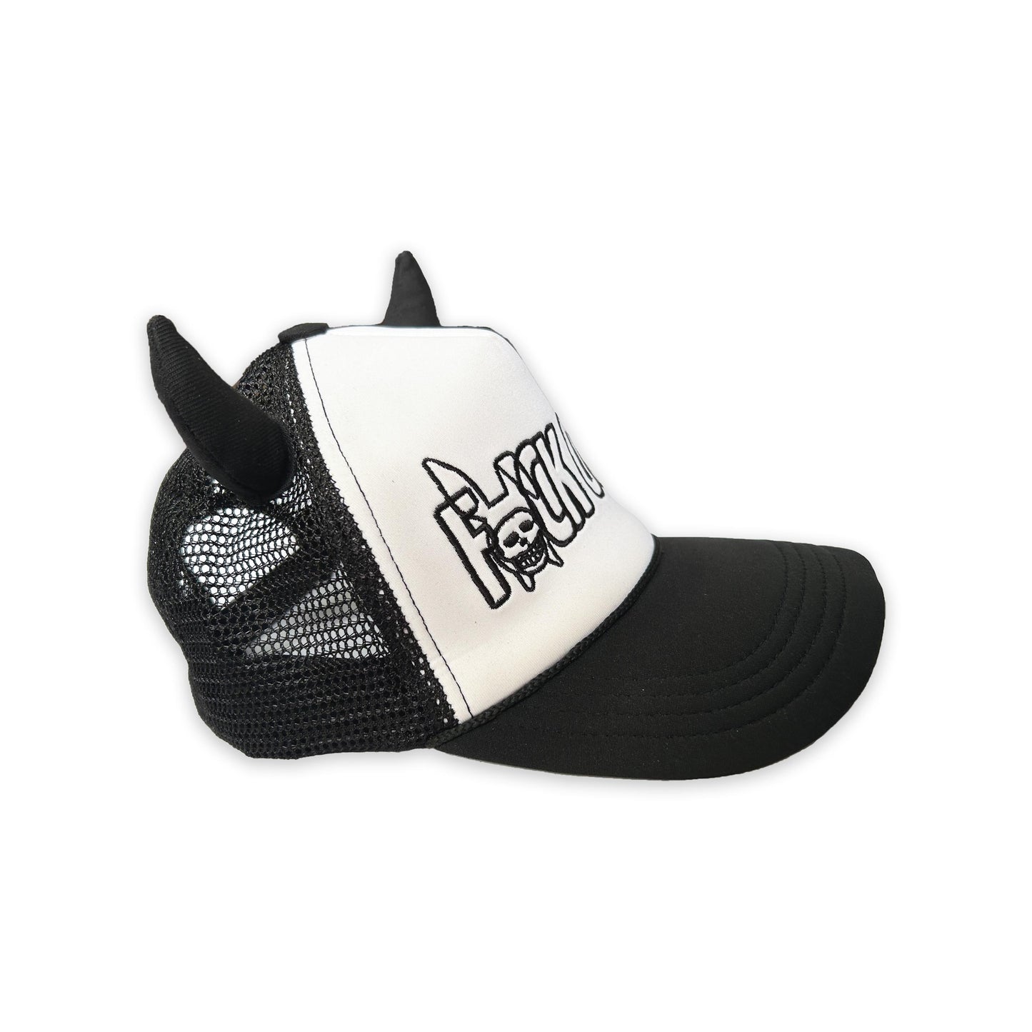 F OFF Demon Trucker Hat in Black