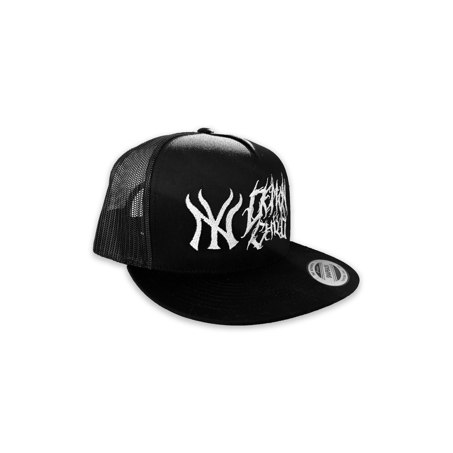 NY Logo Trucker Hat – Demon Child Clothing Streetwear Snapback