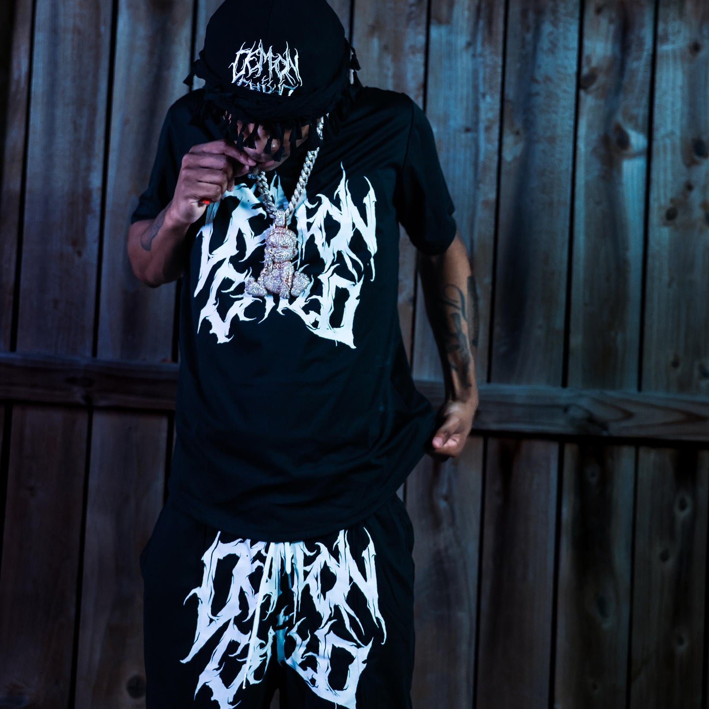 Black Logo Shorts