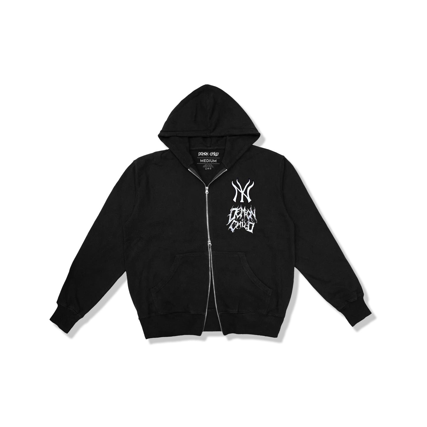Statue of Liberty Zip-Up Hoodie Black – Demon Child Clothing Streetwear Zipper Hoodie