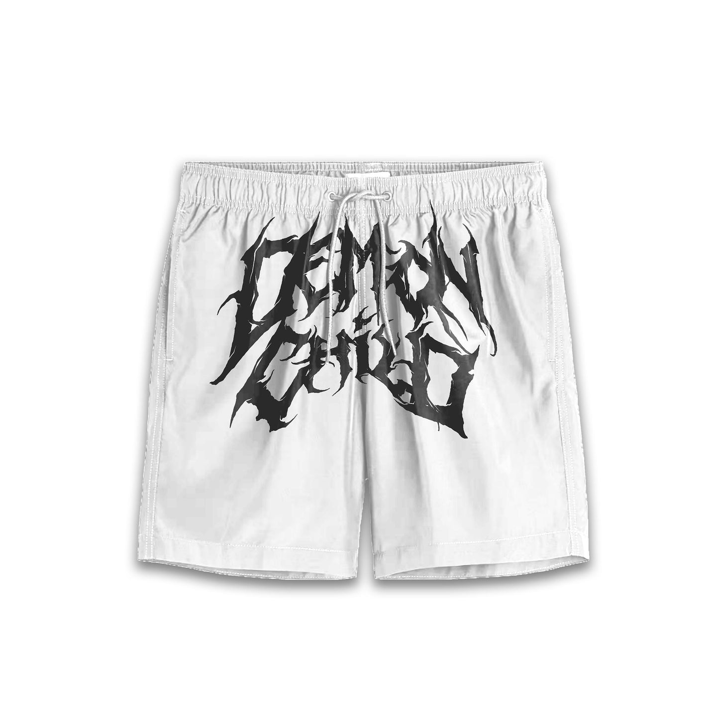 White Logo Shorts