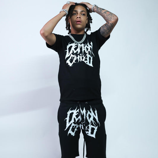Black Logo Shorts