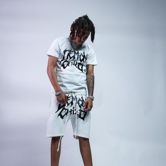 White Logo Shorts