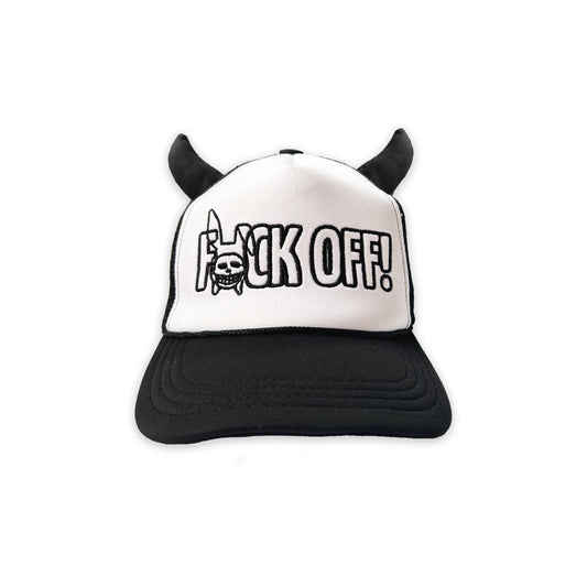 F OFF Demon Trucker Hat in Black