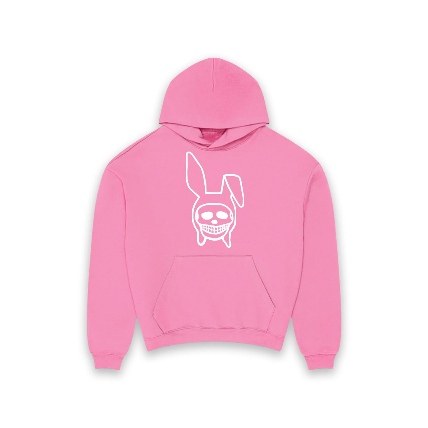 PINK SKULL BUNNY HOODIE