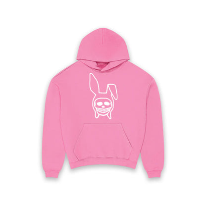 PINK SKULL BUNNY HOODIE