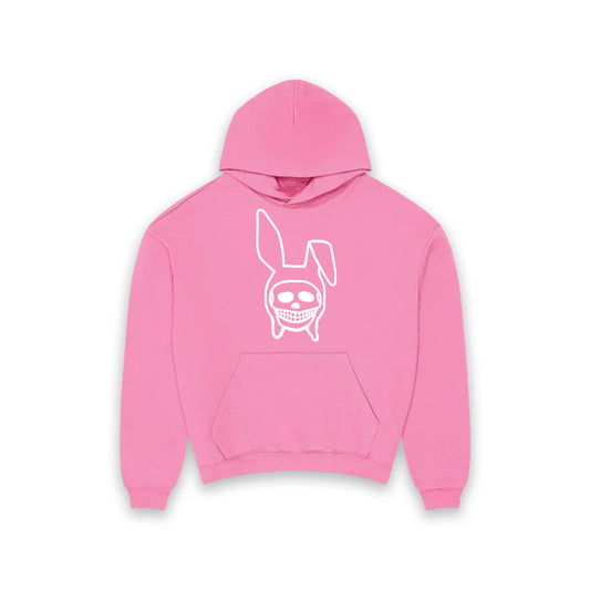 PINK SKULL BUNNY HOODIE