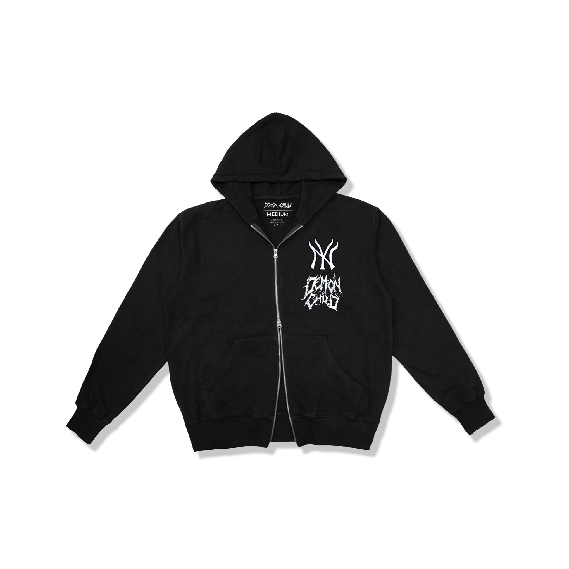 Statue of Liberty Zip-Up Hoodie Black – Demon Child Clothing Streetwear Zipper Hoodie