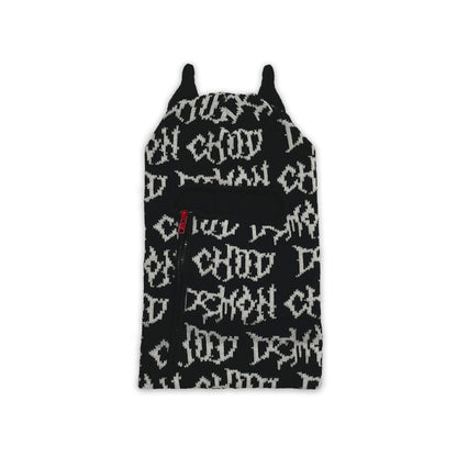Knitted Demon Ski Mask