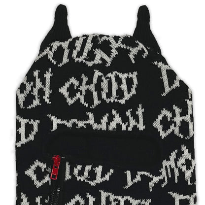 Knitted Demon Ski Mask