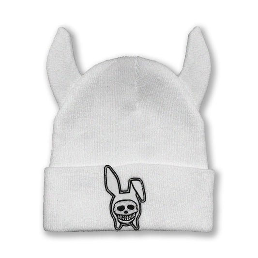 Demon Beanie in White