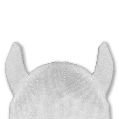 Demon Beanie in White